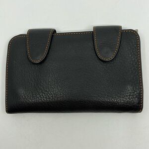 Neta Sade Dark Brown and Metallic Orange Leather Wallet